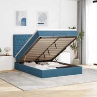Ottoman bed met matrassen en LED's 140x190cm fluweel