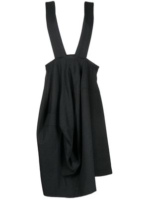 Comme Des Garçons Comme Des Garçons robe mi-longue à modèles asymétriques - Gris