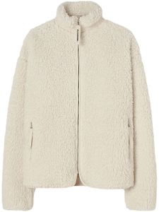 Jil Sander cardigan zippé en peau lainée artificielle - Tons neutres