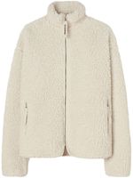 Jil Sander cardigan zippé en peau lainée artificielle - Tons neutres