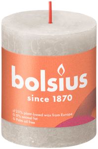 Bolsius Rustiko Shine kaars Cylinder Grijs 1 stuk(s)