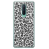 OnePlus 8 siliconen telefoonhoesje - Luipaard grijs - thumbnail