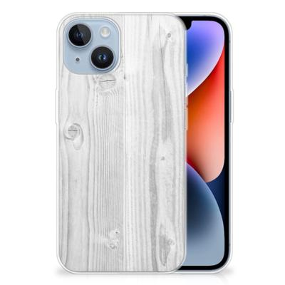 Apple iPhone 14 | Bumper Hoesje | White Wood