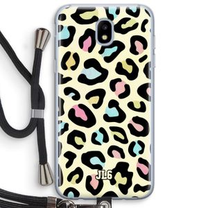 Leopard pattern: Samsung Galaxy J5 (2017) Transparant Hoesje met koord