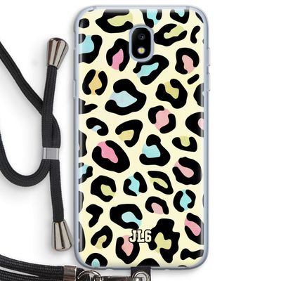Leopard pattern: Samsung Galaxy J5 (2017) Transparant Hoesje met koord