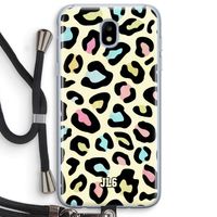 Leopard pattern: Samsung Galaxy J5 (2017) Transparant Hoesje met koord