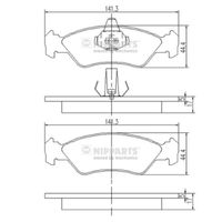 Nipparts Remblokset J3603049