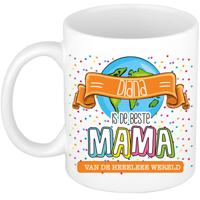 Naam mok mama Diana - wit - de beste - keramiek - 300 ml - Moederdag/verjaardag