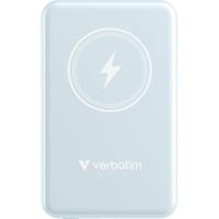 Verbatim Charge n Go Magnetic Wireless Powerbank 5000 mAh Fast Charge, Quick Charge 3.0, USB PD 3.0, Adaptive Fast Charge LiPo USB-C Blauw