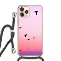 Fly away: iPhone 11 Pro Max Transparant Hoesje met koord