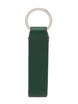 Smythson porte-clés en cuir à logo - Noir