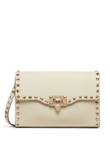 Valentino Garavani petit sac à bandoulière Rockstud en cuir - Blanc