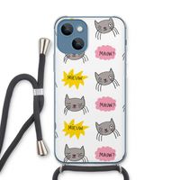 Meow: iPhone 13 Transparant Hoesje met koord