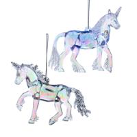 Ornament plastic eenhoorn l12cm - Kurt s adler