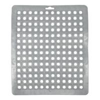 Benson Gootsteenmat - vierkant - grijs - 25 x 29 cm - spoelbakmat - bescherming