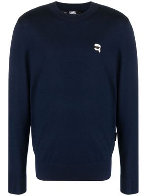 Karl Lagerfeld sweat Ikon 2.0 en laine - Bleu