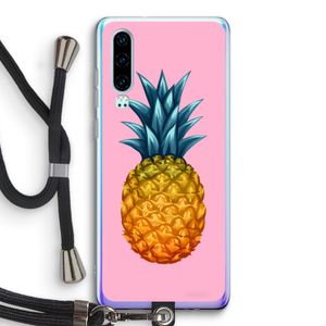 Grote ananas: Huawei P30 Transparant Hoesje met koord