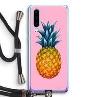 Grote ananas: Huawei P30 Transparant Hoesje met koord