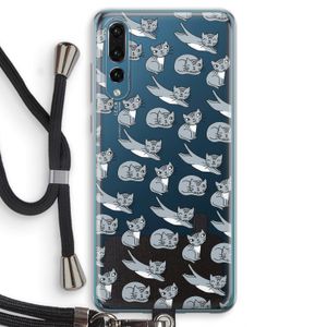 Poezen: Huawei P20 Pro Transparant Hoesje met koord