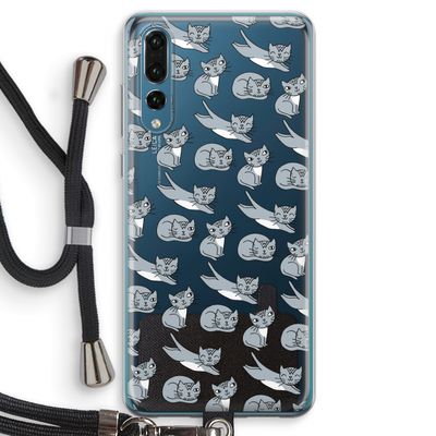 Poezen: Huawei P20 Pro Transparant Hoesje met koord