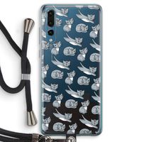 Poezen: Huawei P20 Pro Transparant Hoesje met koord