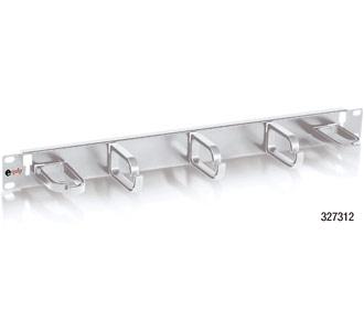 Equip 327312 19 inch cable management panel w. 5 holder, 1u light grey