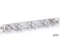 Equip 327312 19 inch cable management panel w. 5 holder, 1u light grey