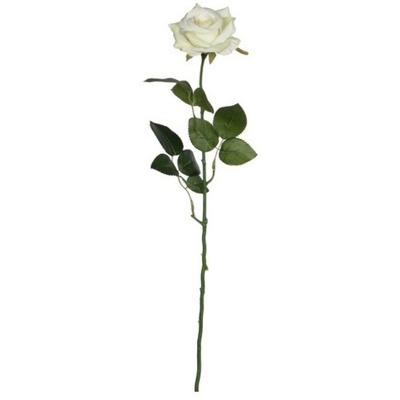 Mica decorations kunstroos kunstbloemen - creme wit - 66 cm - boeketten - rozen
