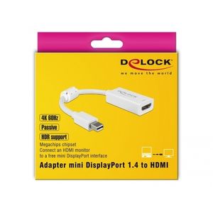 DeLOCK Mini DisplayPort 1.4 > HDMI adapter 0,1 meter, 4K