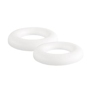 Piepschuim vorm/figuur ronde ring - 2x - wit - Dia 22 cm - Hobby materialen