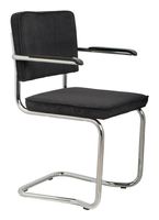 Zuiver Eetkamerstoel 'Ridge' Kink, Ribstof, kleur Zwart