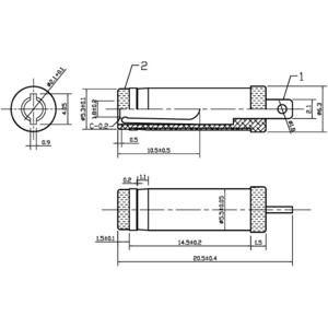 BKL Electronic Laagspannings-connector Stekker, recht 5.50 mm 2.10 mm 1 stuk(s)