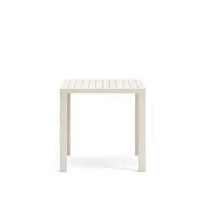 Kave Home - Culip buitentafel in aluminium met witte afwerking 77 x 77