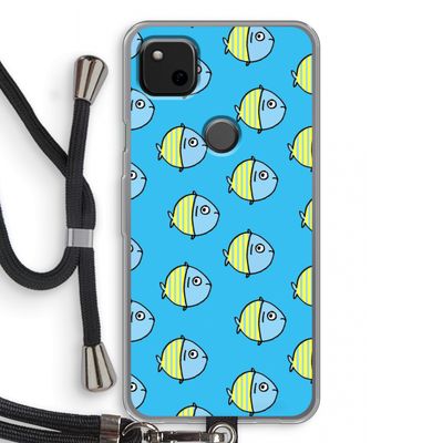 Visjes: Pixel 4a Transparant Hoesje met koord