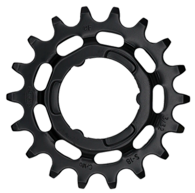 Tandwiel KMC Voor Shimano 18T O-MO Staal 3/32 inch - Zwart