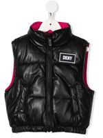 Dkny Kids gilet réversible à logo imprimé - Noir