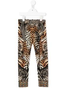 Camilla Kids legging à imprimé animalier - Marron