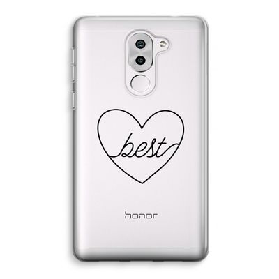 Best heart black: Honor 6X Transparant Hoesje
