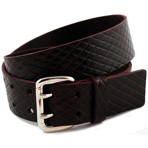 Jesse.V leren riem Croco Bruin