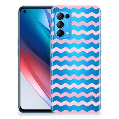 OPPO Find X3 Lite | Reno5 5G TPU bumper Waves Roze