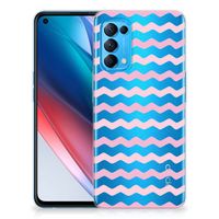 OPPO Find X3 Lite | Reno5 5G TPU bumper Waves Roze - thumbnail