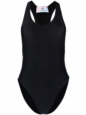 Chiara Ferragni maillot de bain à logo imprimé - Noir