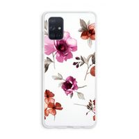 Geschilderde bloemen: Galaxy A71 Transparant Hoesje