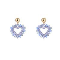 Day&Eve Oorbellen Romantic Heart Lila | Goud