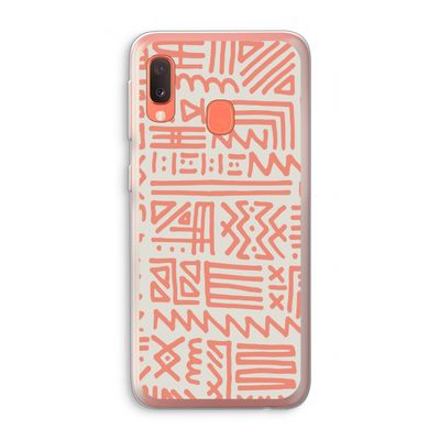 Marrakech Pink: Samsung Galaxy A20e Transparant Hoesje