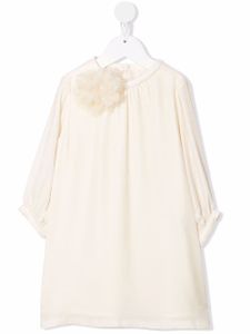 Bonpoint robe-chemise à effet de velours - Blanc