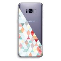 Gekleurde driehoekjes pastel: Samsung Galaxy S8 Plus Transparant Hoesje