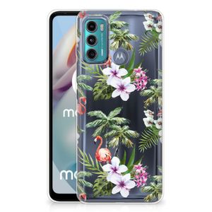 Motorola Moto G60 TPU Hoesje Flamingo Palms