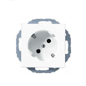 Jung AS500 stopcontact 1-voudig met randaarde 45gr wit A520-45NWW