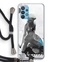 I will not feel a thing: Samsung Galaxy A32 4G Transparant Hoesje met koord